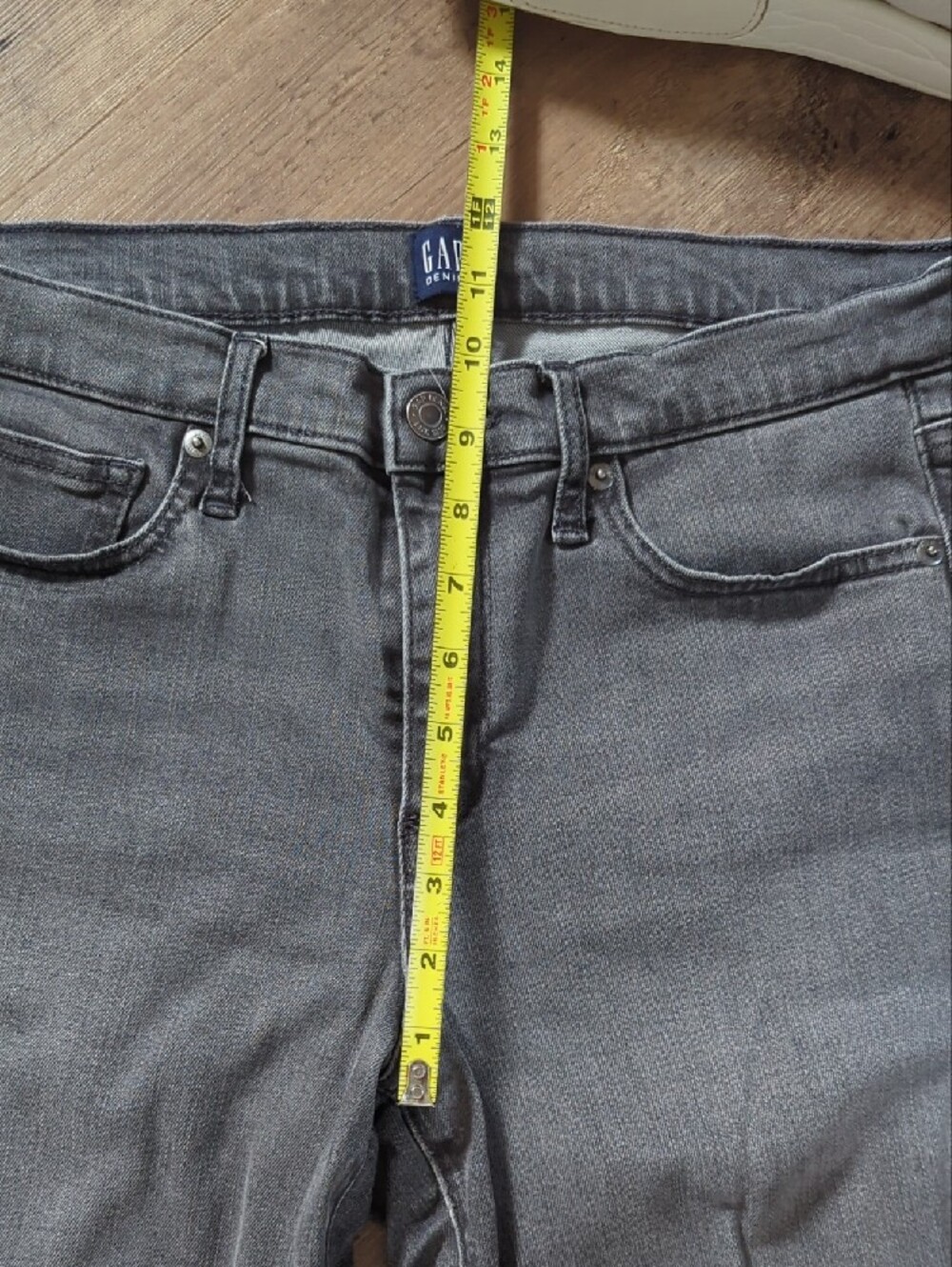 Women's GAP Gray/Black True Skinny Jeans, 31R - Picture 6 of 10